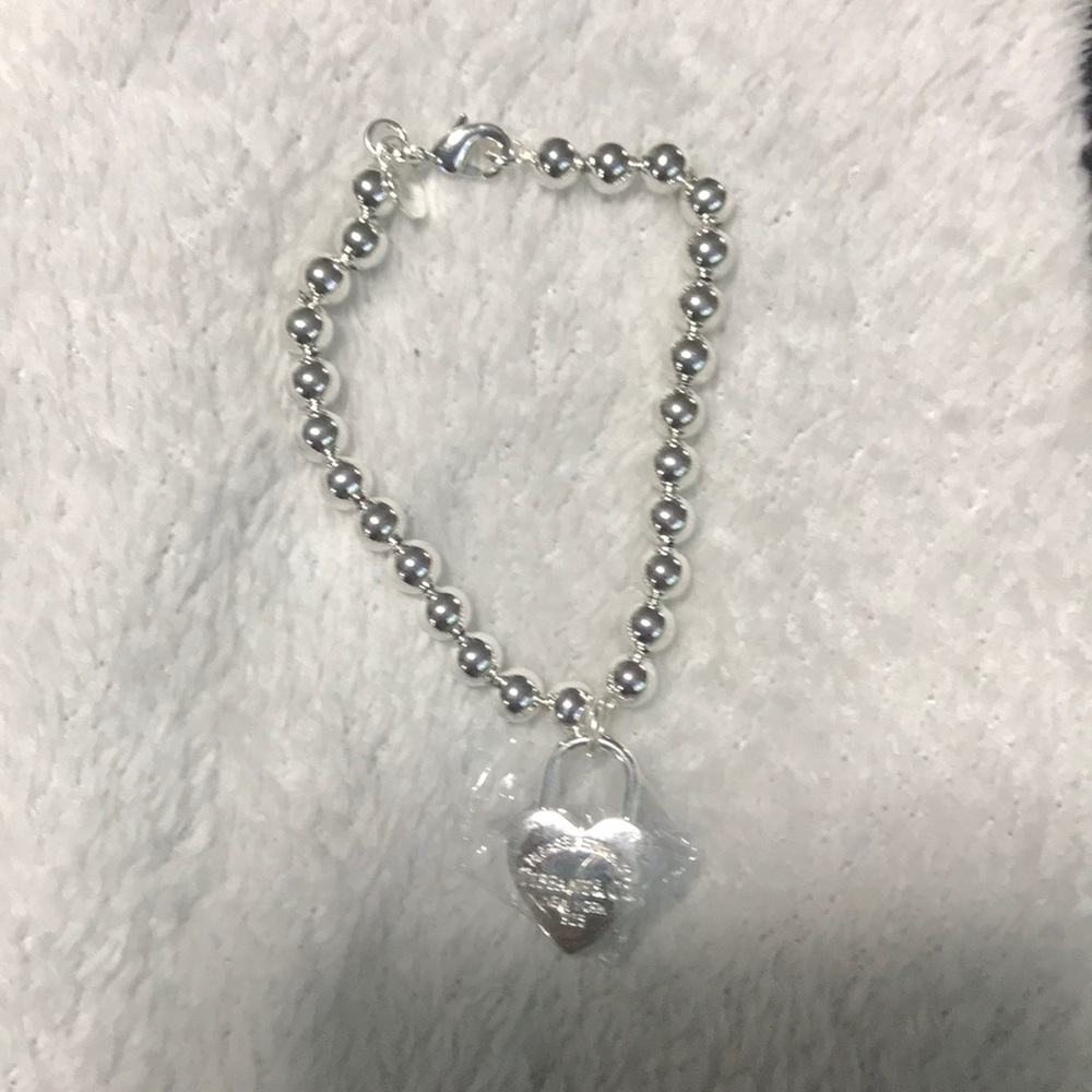 Bracelet silver color heart